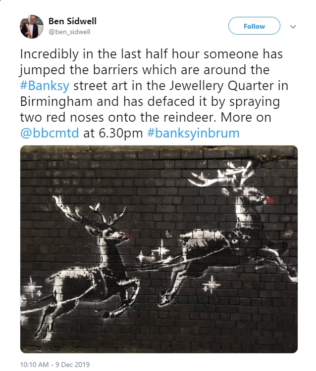 Banksy,班克斯,班克西,塗鴉,聖誕,耶誕,藝術,城市美學新態度